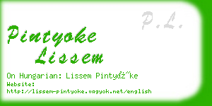 pintyoke lissem business card
